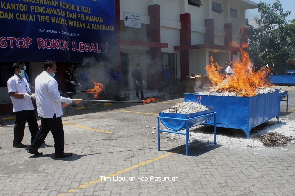 2.339.435 Batang Rokok Illegal, Dimusnahkan