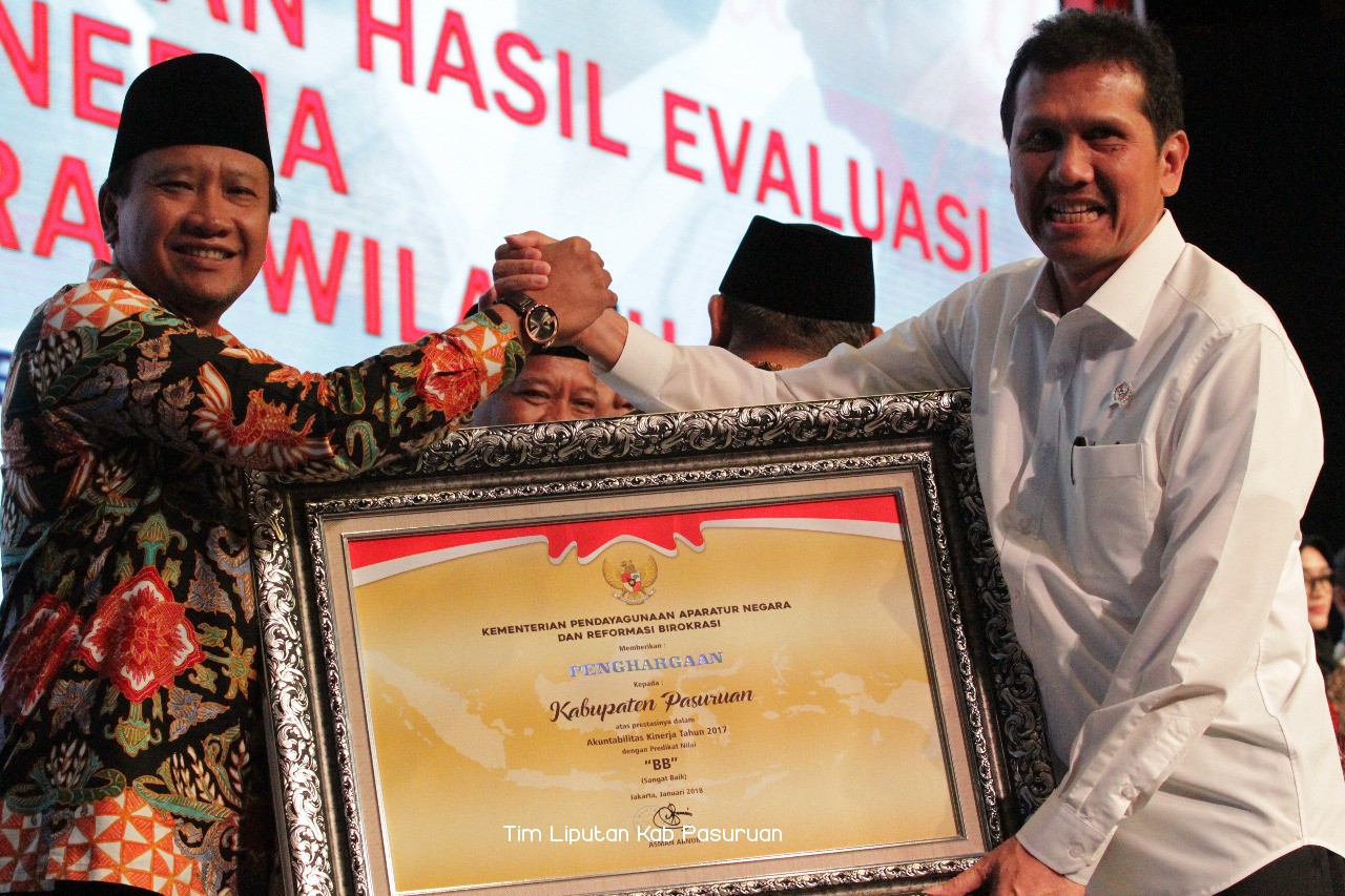 Kementerian PAN-RB Tetapkan Kabupaten Pasuruan Peraih SAKIP Dengan Nilai BB Tertinggi se-Jatim