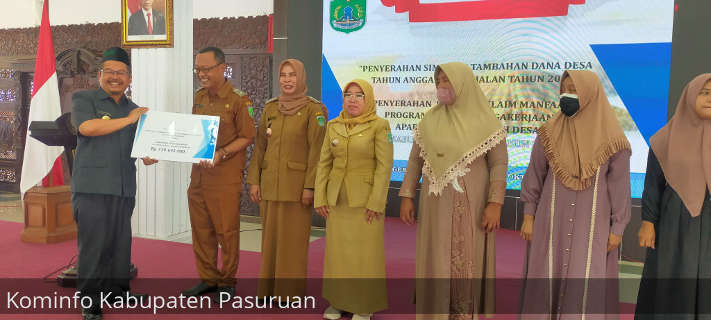 65 Desa Terima Tambahan DD. Pj Bupati Pasuruan , Andriyanto Bagi Tips Desa Tertib Aturan