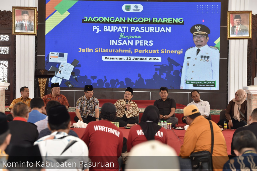 Jagongan Ngopi Bareng. Cara pj Bupati Pasuruan, Andriyanto Rangkul Wartawan