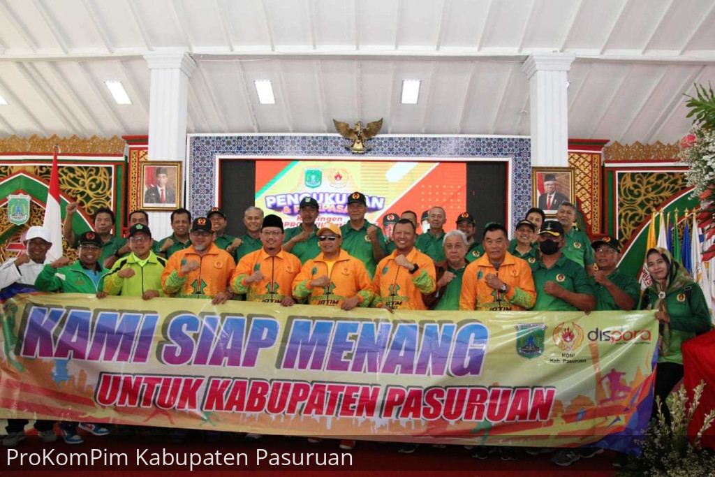 Lepas Atlet PORPROV Jatim, Bupati Irsyad Optimis Kontingen Kabupaten Pasuruan Masuk Lima Besar