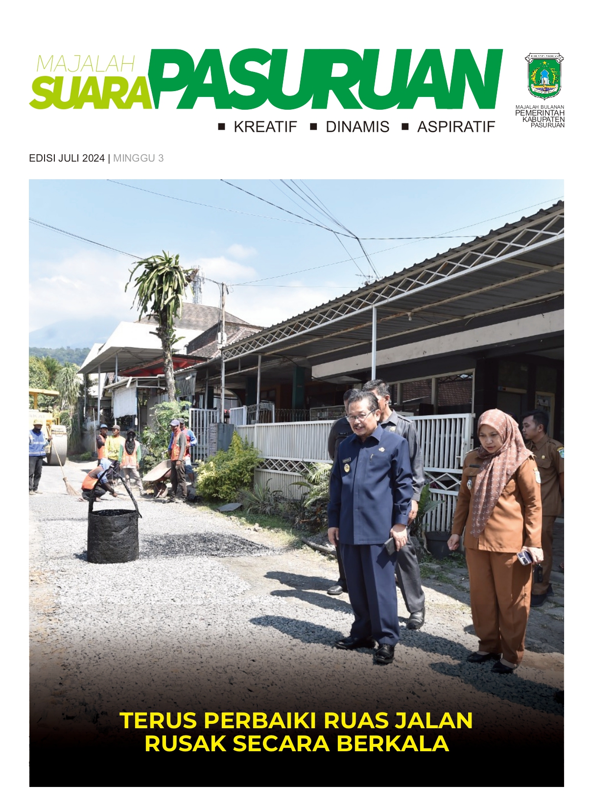 Sampul untuk Majalah Suara Pasuruan Edisi Juli Minggu III Tahun 2024