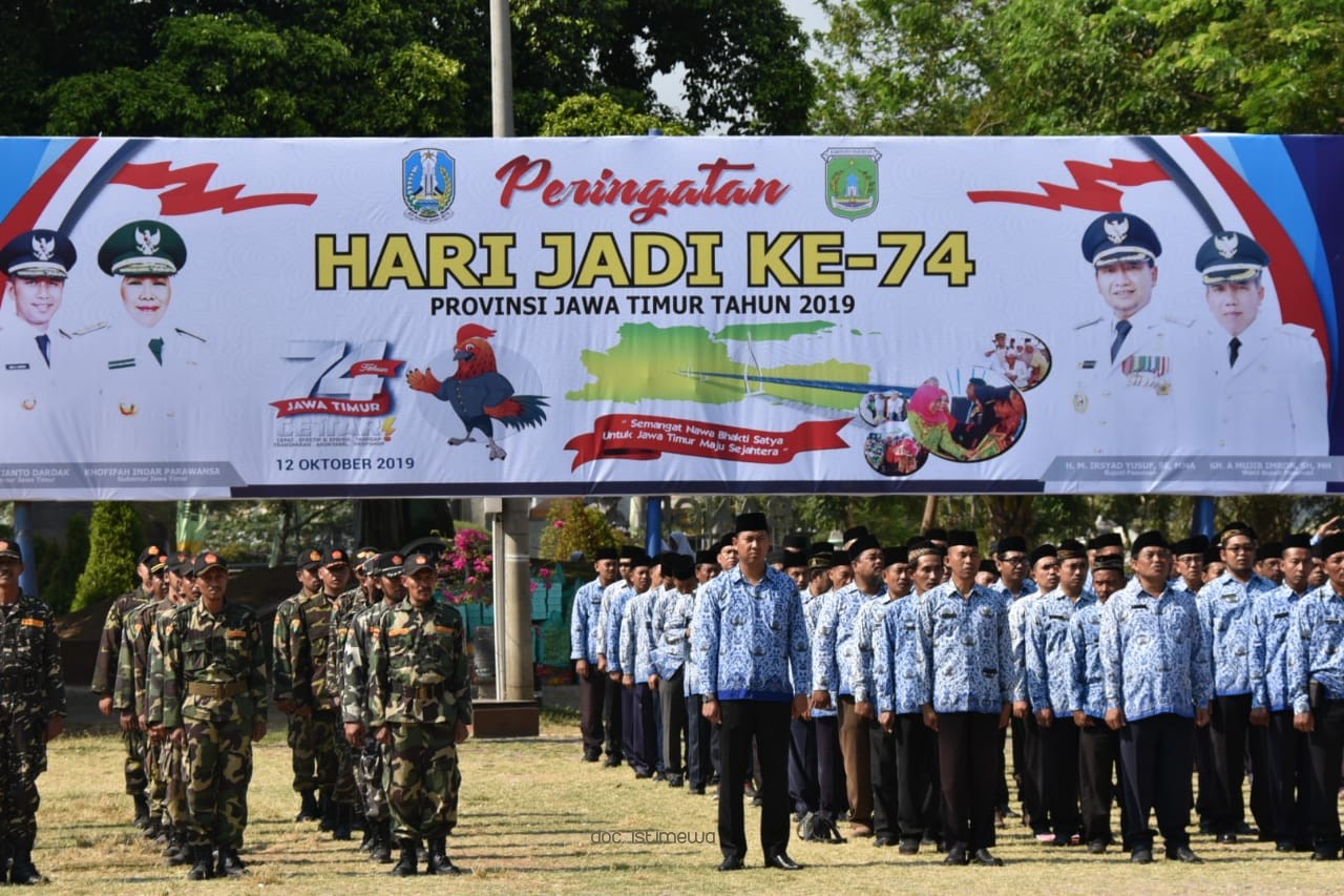 Pemkab Pasuruan Gelar Upacara Hari Jadi Provinsi Jatim ke 74