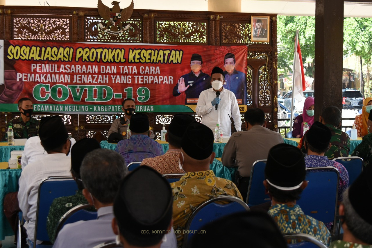 Pemkab Pasuruan Minta Masyarakat Percaya Bahwa Pemulasaran Jenazah Covid-19 Sudah Sesuai Syariat Agama Islam