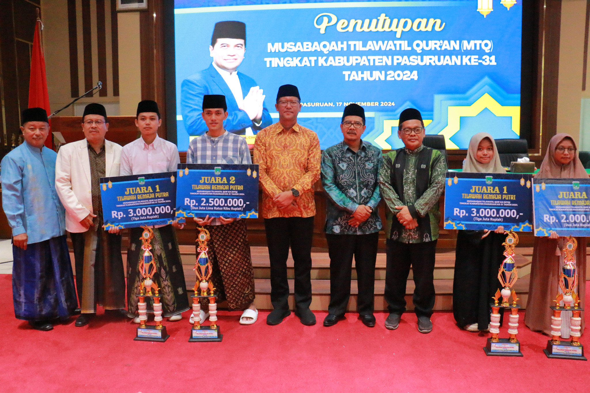 Sampul untuk Penutupan Kafilah MTQ Tingkat Kabupaten Pasuruan ke - 31 Tahun 2024