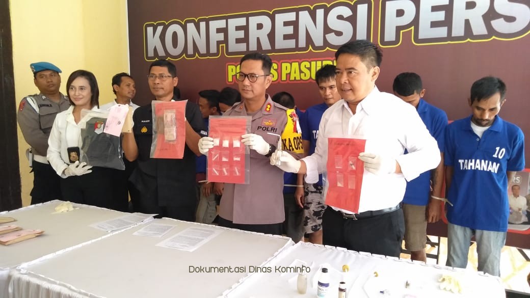 Seminggu, Polres Pasuruan Tangkap 7 Pelaku Narkoba