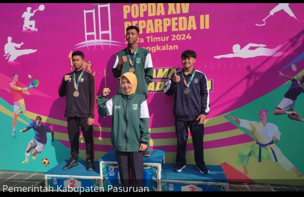 Raih 32 Medali. Kabupaten Pasuruan Pertahankan Peringkat VI POPDA Jatim 2024