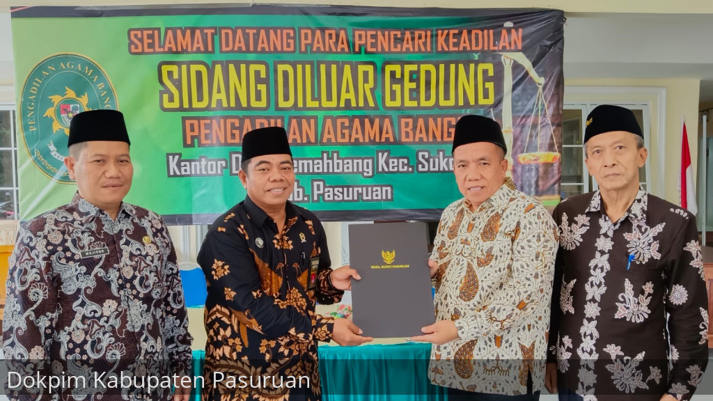 Monitoring Sidang Diluar Gedung, Wabup Serahkan Mobil Operasional Untuk PA Bangil