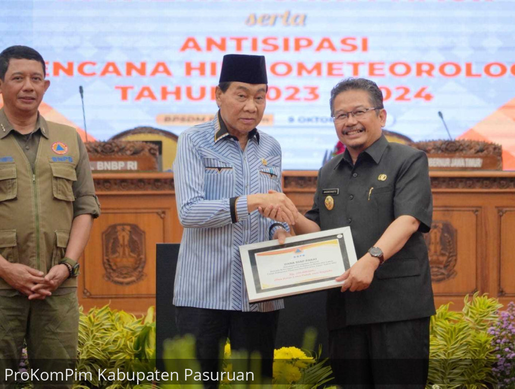 Penanganan Darurat Bencana Kekeringan dan Karhutla, Kabupaten Pasuruan Peroleh Dana Siap Pakai Dari BNPB
