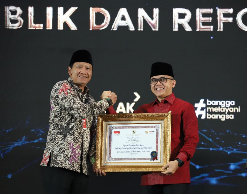 Kapiten Pasuruan Getas Juara Raih Top 45 Inovasi Pelayanan Publik 2022