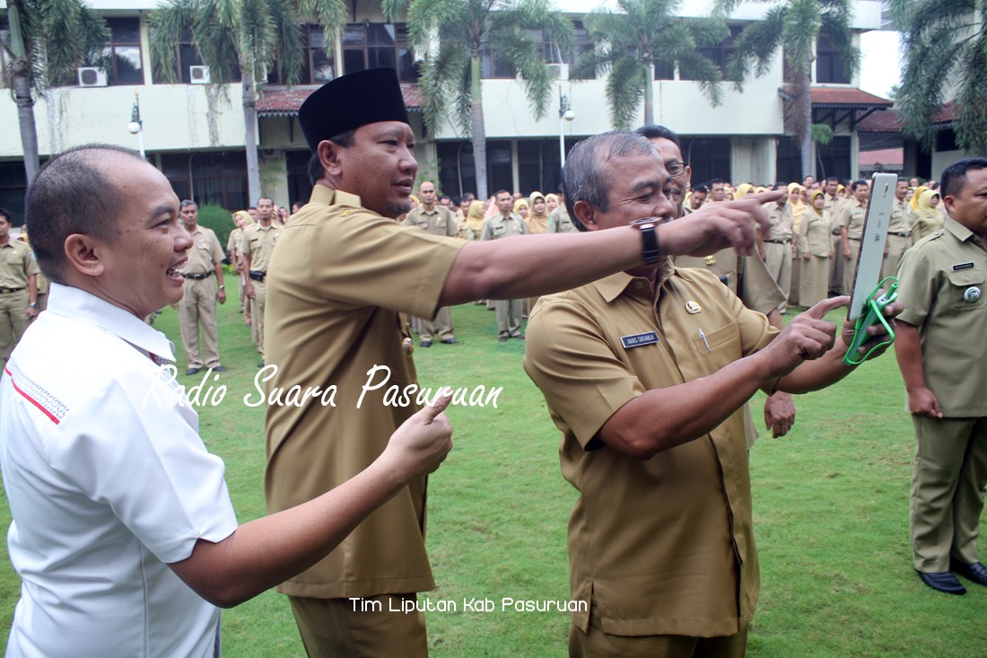 Tinggalkan Finger Print, Bupati Irsyad Yusuf Launching Aplikasi Face Print 