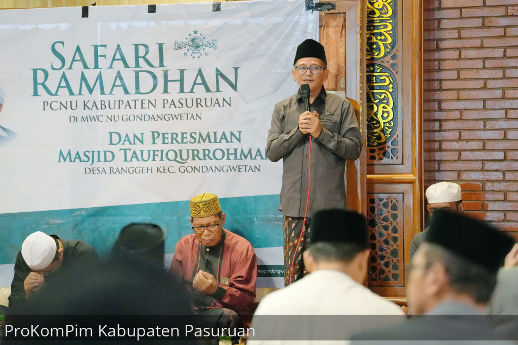 Safari Ramadhan 1446 H PCNU Kabupaten Pasuruan, Wakil Bupati Gus Shobih Resmikan Masjid Taufiqurrohman