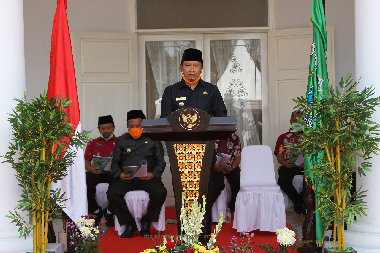 Pertama di Jatim, Bupati Irsyad Yusuf Sampaikan LKPJ Melalui Video Conference