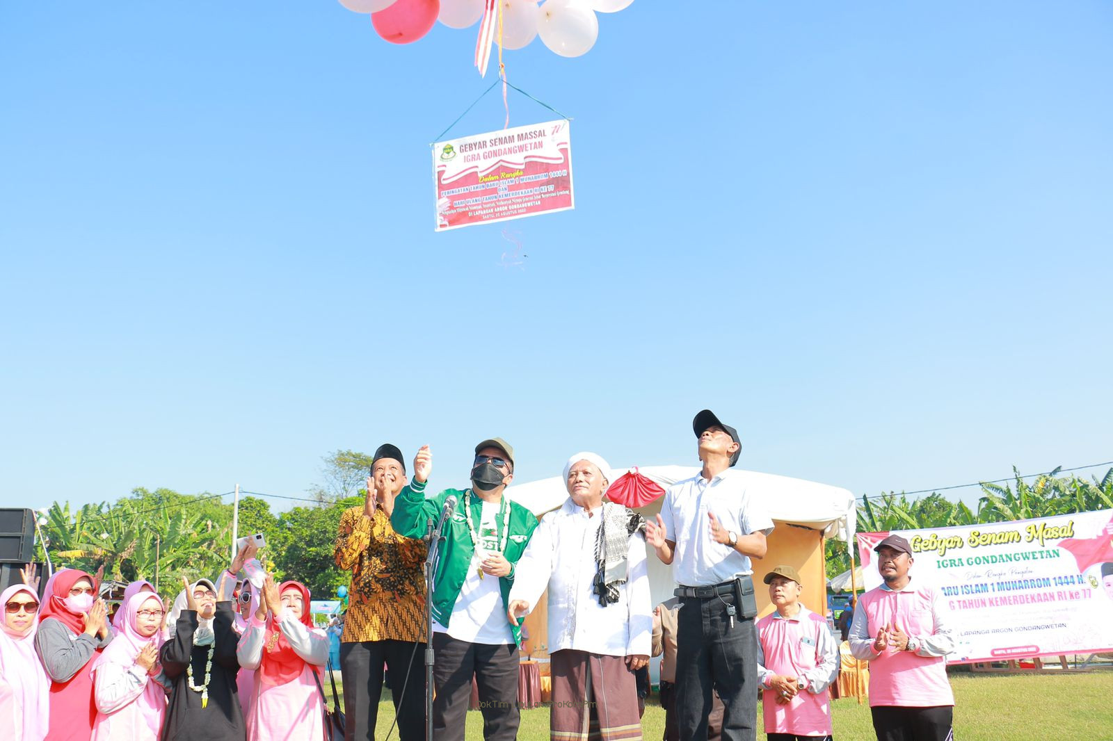 Gebyar Senam Massal IGRA Gondang Wetan, Wakil Bupati Apresiasi Dedikasi Tenaga Pengajar  